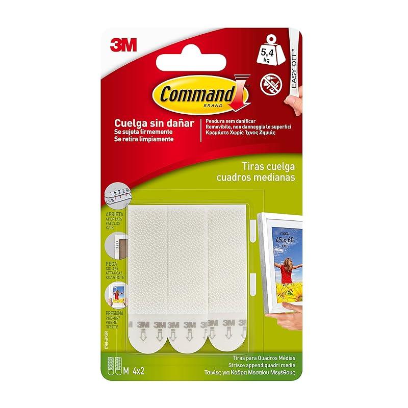 Mi experiencia con las tiras adhesivas Command para colgar cuadros.