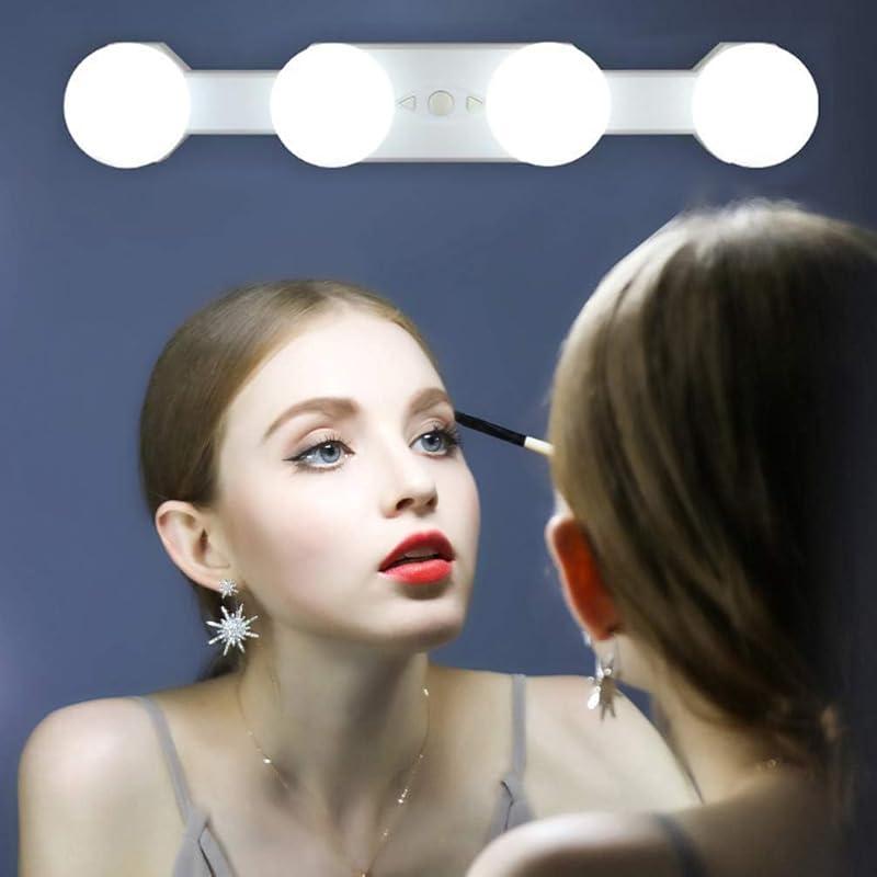 Mi opinión sobre las luces espejo maquillaje portátil 4 bombillas.