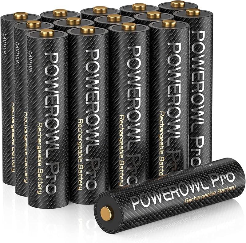 Mi experiencia con las pilas recargables AAA POWEROWL de 16 piezas.
