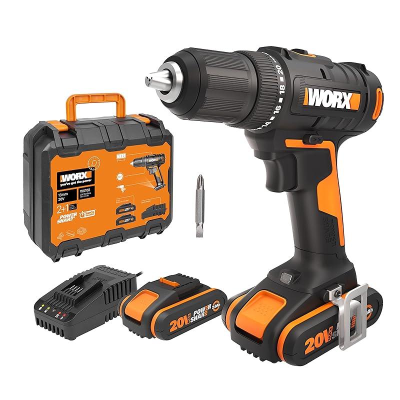 Mi opinión sobre el Taladro Atornillador Worx 20V Max ligero 2bat.